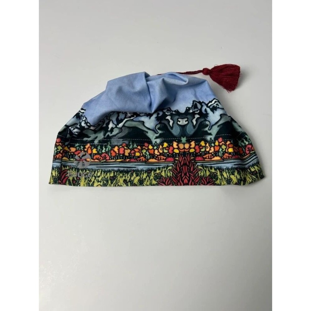 Sauce Active x Sarah Angst Mountain Print Athletic Beanie Toque M/L